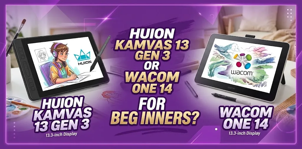 Huion Kamvas 13 Gen 3 or Wacom One 14 for beginners