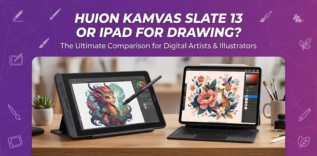 Huion Kamvas Slate 13 or iPad for drawing