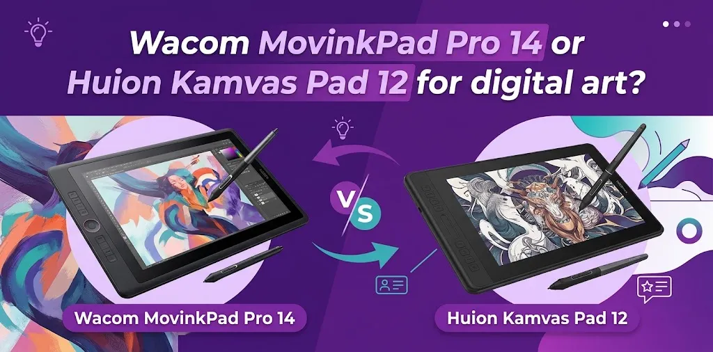 Wacom MovinkPad Pro 14 or Huion Kamvas Pad 12 for digital art